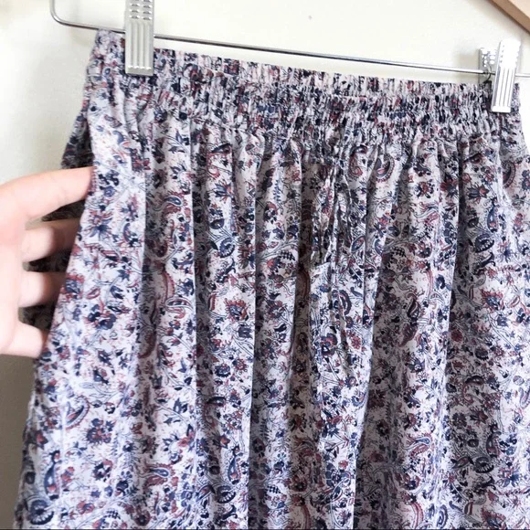 club monaco | paisley floral silk skirt size 00 - Picture 3 of 5